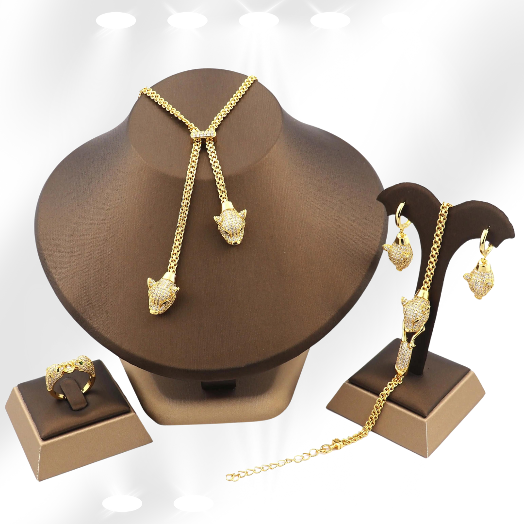Exklusives Leoparden Schmuckset