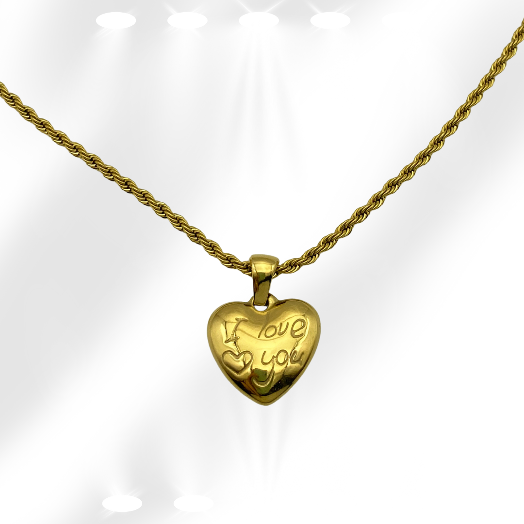 'I Love You' Herz-Halskette